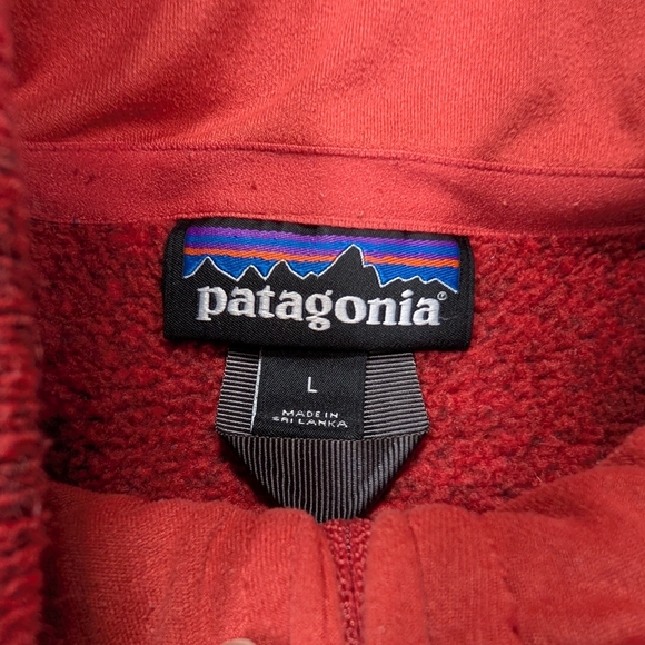 Patagonia Vest Jacket Womens L Red Heathered Better Sweater Full Zip Fleece - Picture 4 of 9